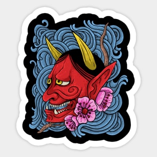 hannya mask Sticker